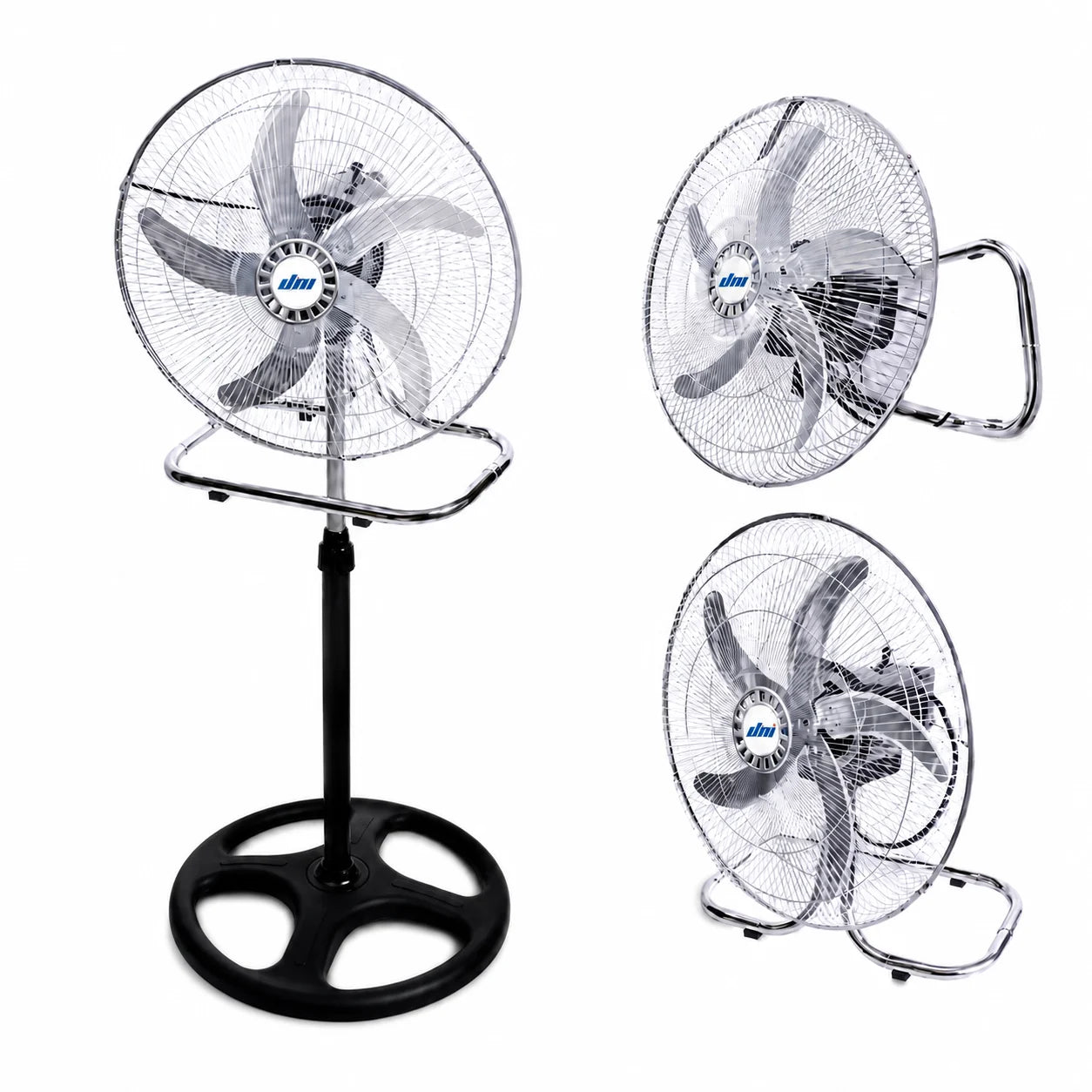Powerful 65W Turbo Pedestal Fan – Industrial Grade 3-Speed Metal Air Circulator