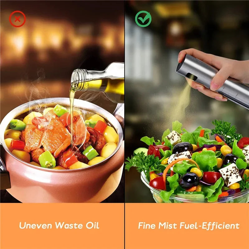 Precision Control Oil & Vinegar Spray Bottle for Healthy Cooking