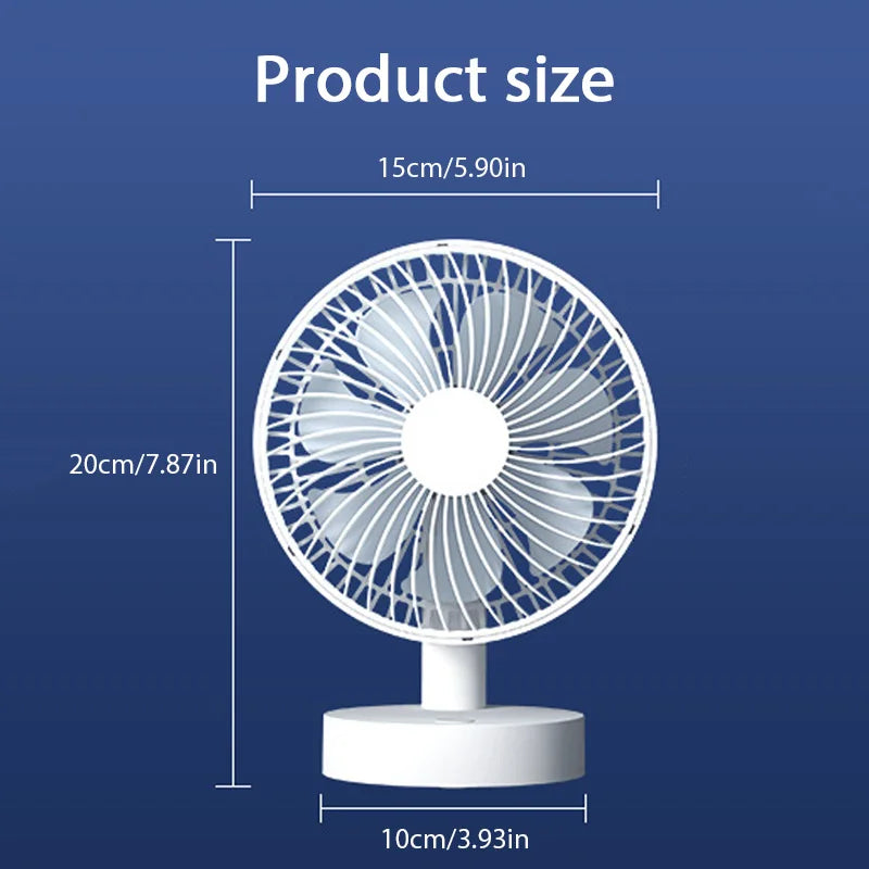 Compact Quiet Electric Fan for Office & Dormitory – USB Powered