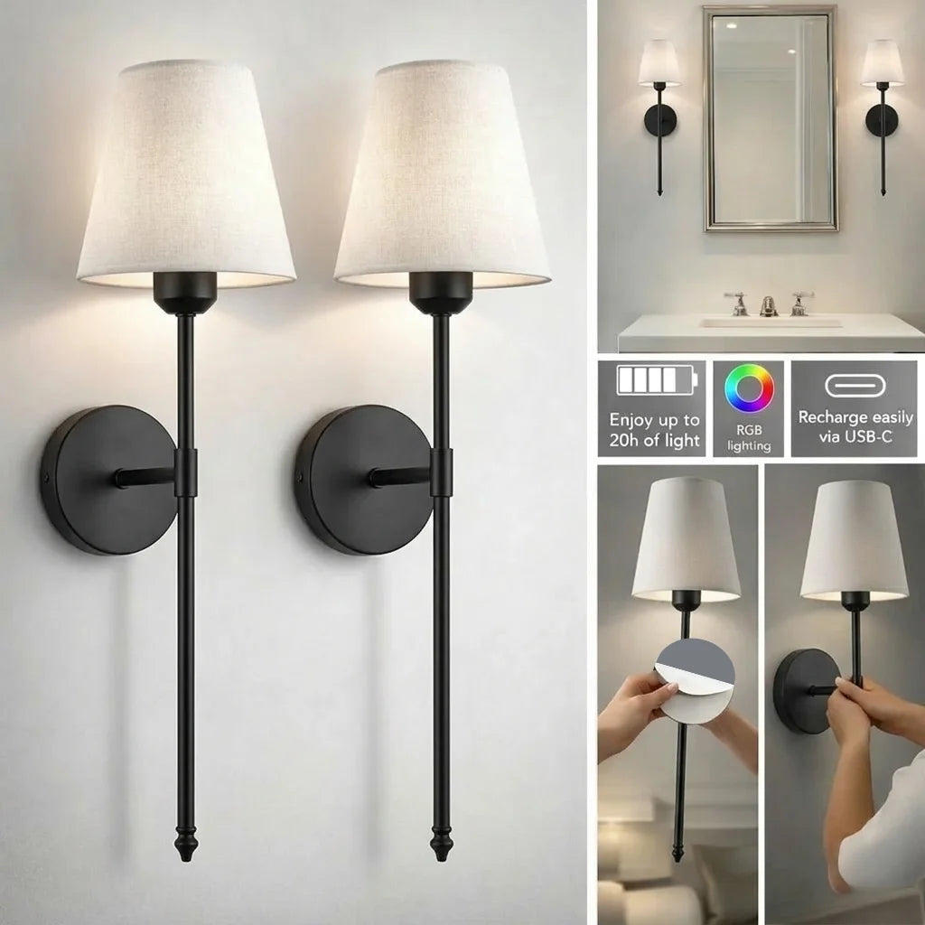 Rechargeable Wireless LED Wall Lamp – Remote Controlled Stick-On Light