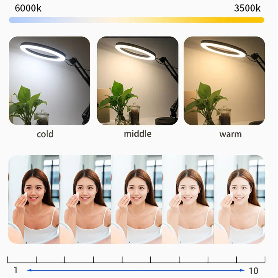 Studio-Grade Video Ring Light for YouTube, Streaming & Selfie