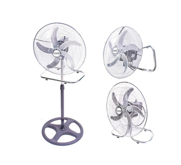 Powerful 65W Turbo Pedestal Fan – Industrial Grade 3-Speed Metal Air Circulator
