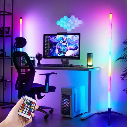 Smart RGB Corner Floor Lamp – App-Controlled LED Light with Music Sync