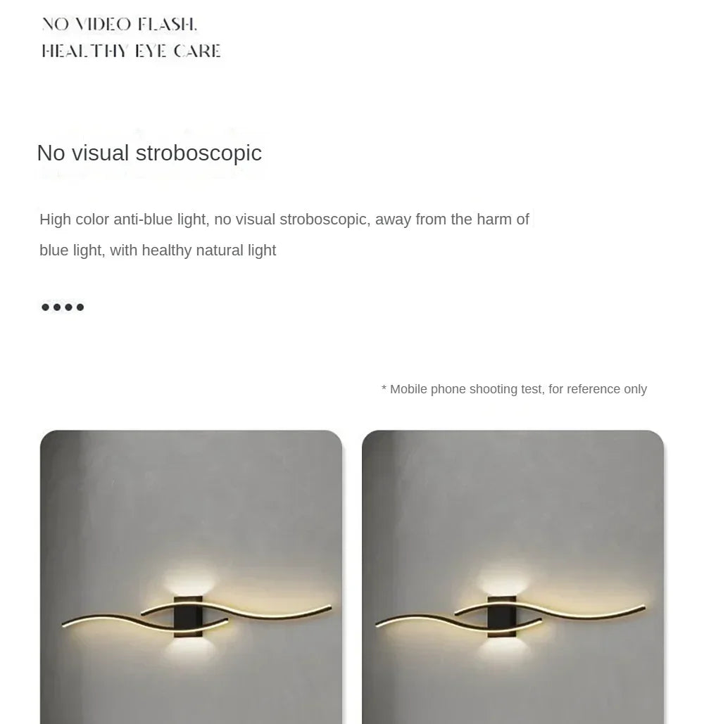 Modern LED Wall Light – Dimmable Aluminum Wall Lamp for Bedroom & Living Room