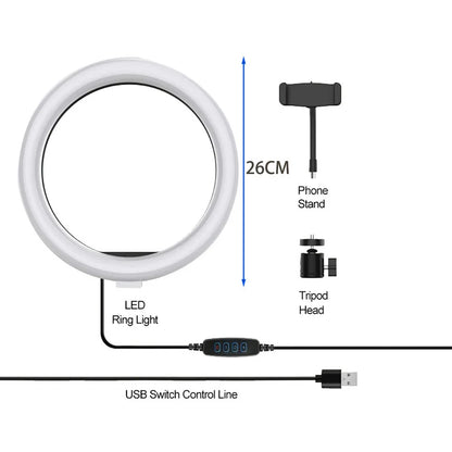 Studio-Grade Video Ring Light for YouTube, Streaming & Selfie
