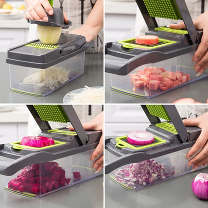 16-in-1 Multifunctional Vegetable Chopper – Slicer, Dicer & Grater