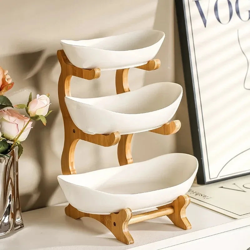 Modern 2/3-Tier Stackable Fruit & Snack Serving Stand