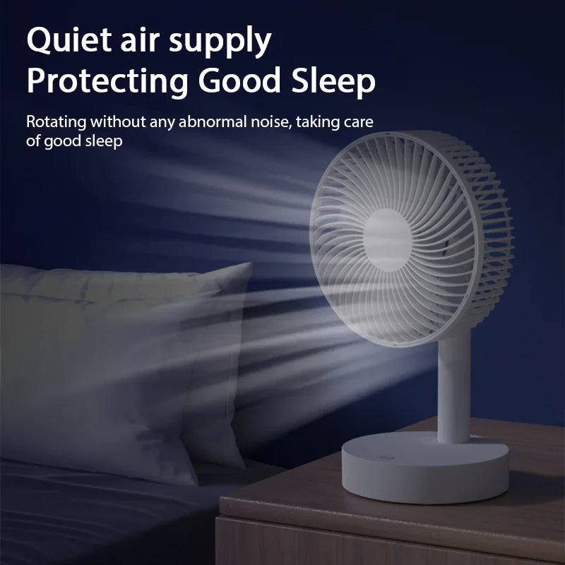 Compact Quiet Electric Fan for Office & Dormitory – USB Powered