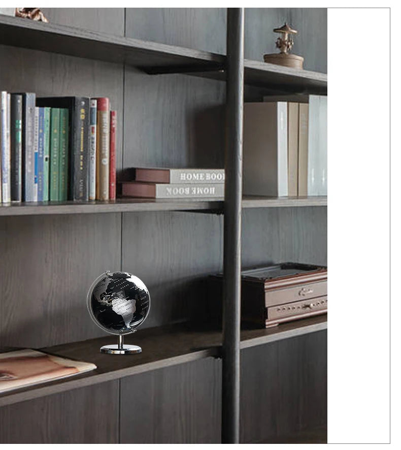 Retro World Globe – Decorative Desktop Map for Home Office & Educational Learning