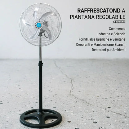 Adjustable Pedestal Standing Fan – 5-Blade Quiet Cooling with Remote