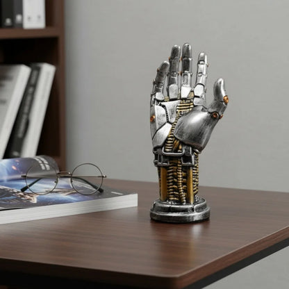 Cyberpunk Robotic Hand Controller Stand – Sci-Fi Gaming Desk Organizer