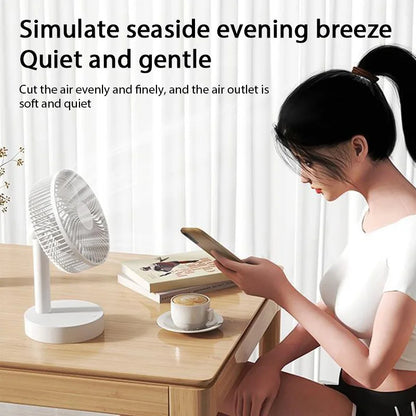 Compact Quiet Electric Fan for Office & Dormitory – USB Powered