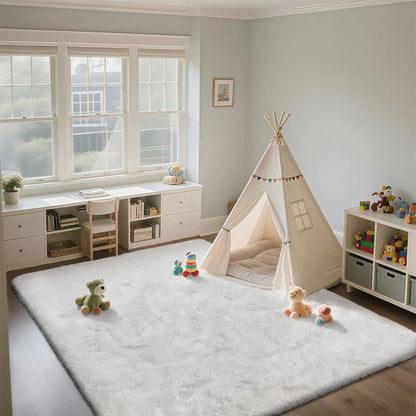 Ultra-Soft Plush Area Rug – Non-Slip Carpet for Bedroom & Living Room