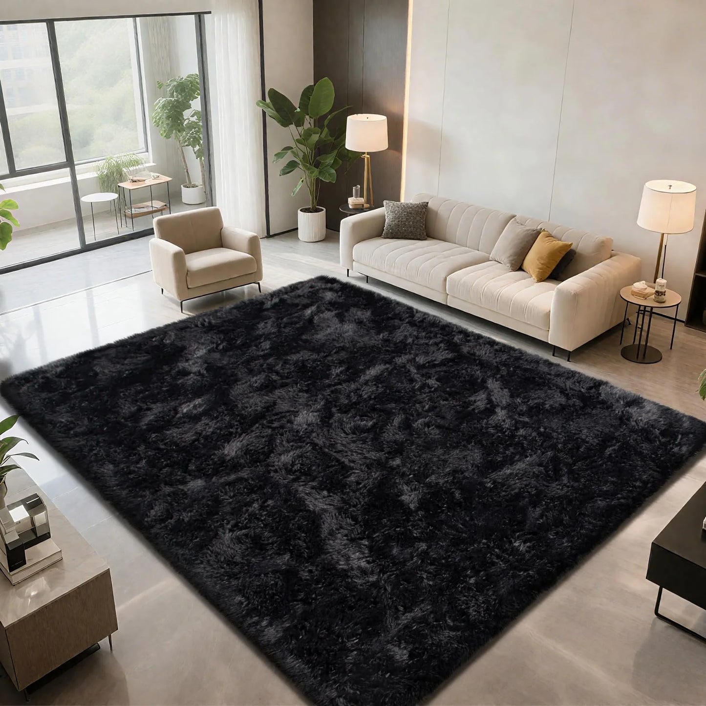 Ultra-Soft Plush Area Rug – Non-Slip Carpet for Bedroom & Living Room