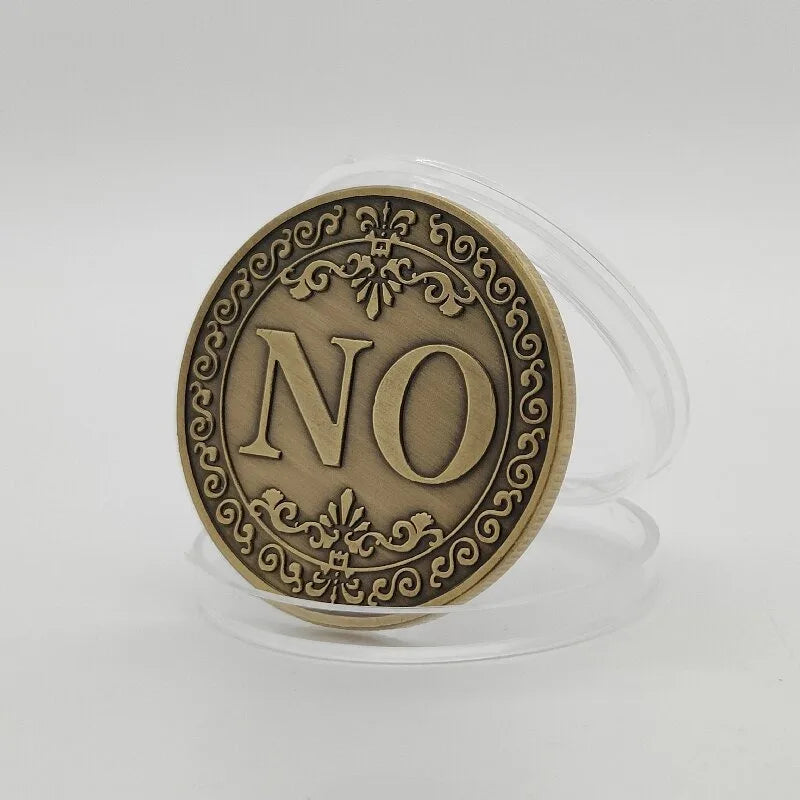 Yes or No" Decision-Making Coin – Vintage Bronze Commemorative Souvenir