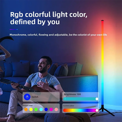 Smart RGB Corner Floor Lamp – App-Controlled LED Light with Music Sync