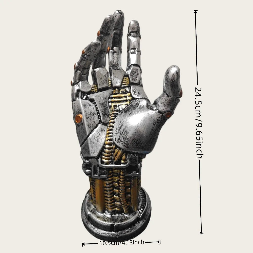 Cyberpunk Robotic Hand Controller Stand – Sci-Fi Gaming Desk Organizer