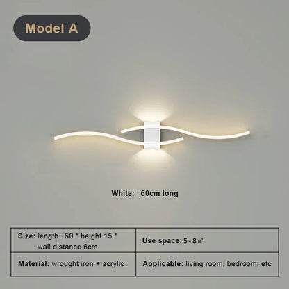 Modern LED Wall Light – Dimmable Aluminum Wall Lamp for Bedroom & Living Room