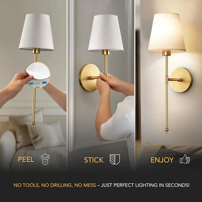 Rechargeable Wireless LED Wall Lamp – Remote Controlled Stick-On Light