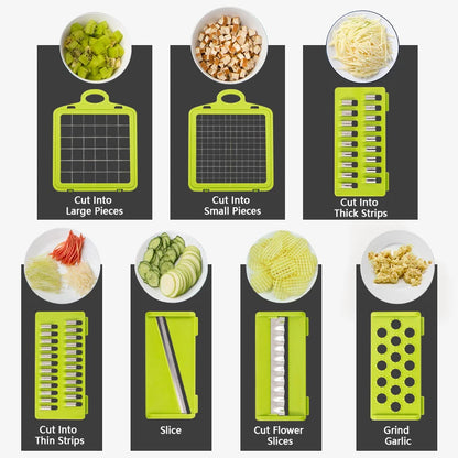 16-in-1 Multifunctional Vegetable Chopper – Slicer, Dicer & Grater