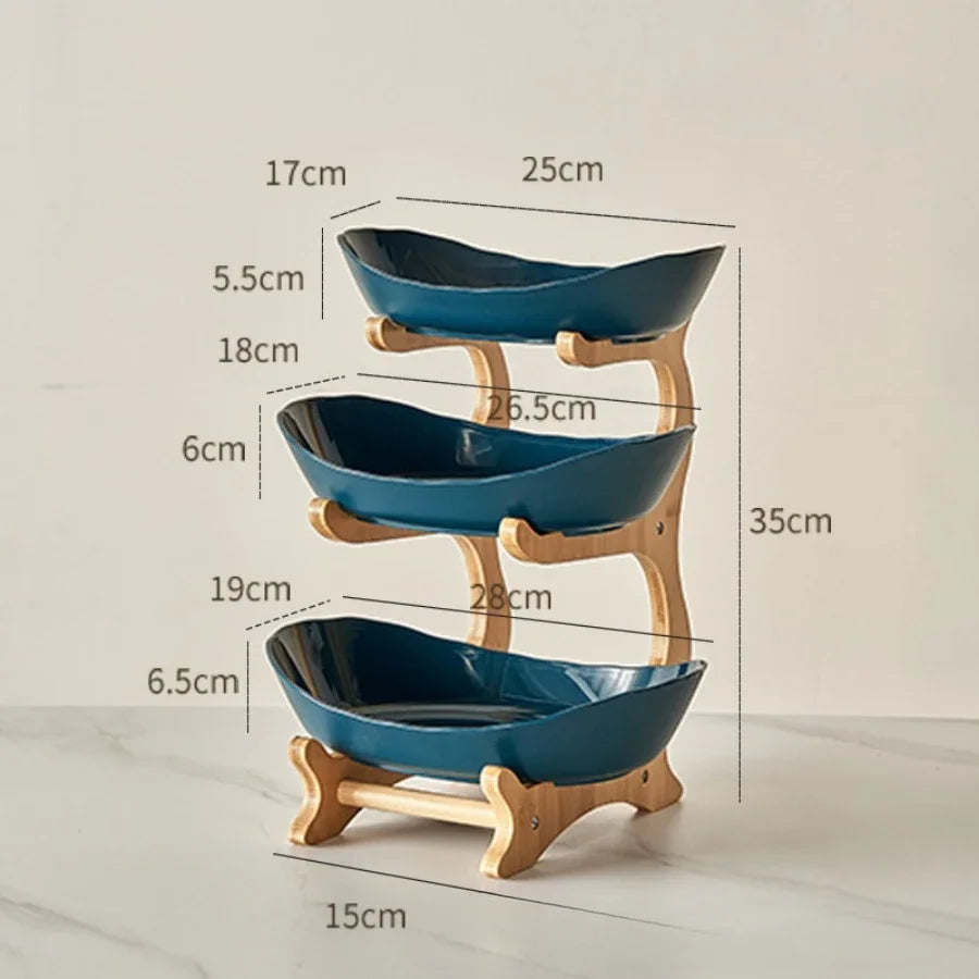 Modern 2/3-Tier Stackable Fruit & Snack Serving Stand