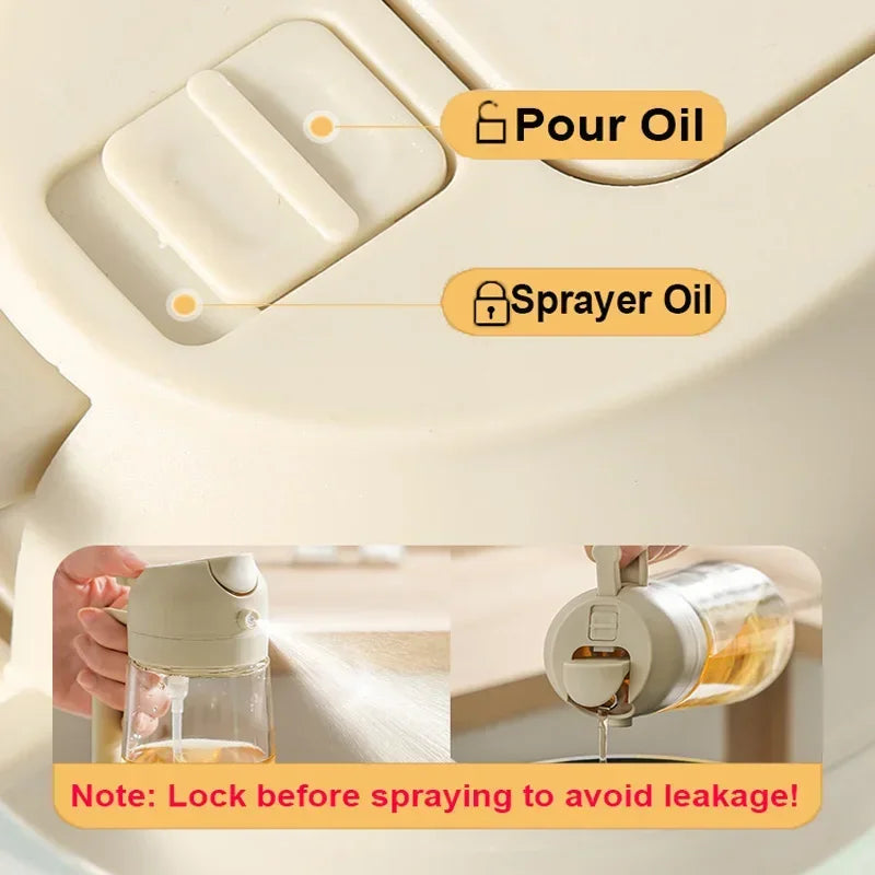 2-in-1 Kitchen Oil Spray & Pour Bottle – Multi-Purpose Oil Dispenser for Cooking & Air Frying