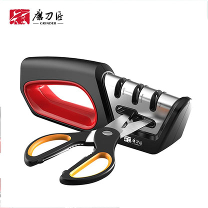 4-in-1 Kitchen Knife & Scissor Sharpener – Professional Diamond & Ceramic System