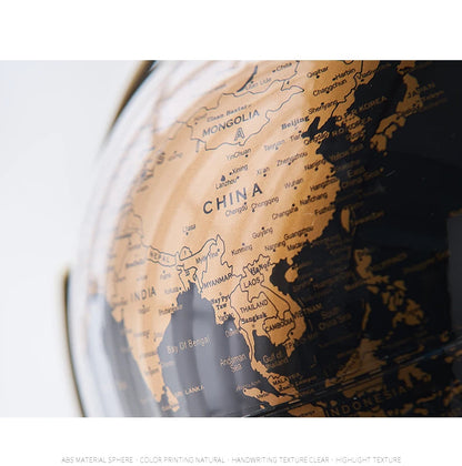 Retro World Globe – Decorative Desktop Map for Home Office & Educational Learning
