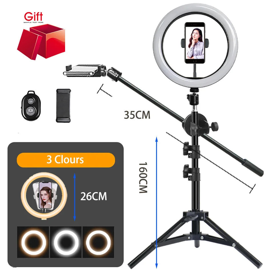 Studio-Grade Video Ring Light for YouTube, Streaming & Selfie