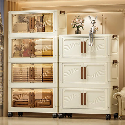 Clear-View Foldable Storage Box – Easy-Assemble Home Organizer