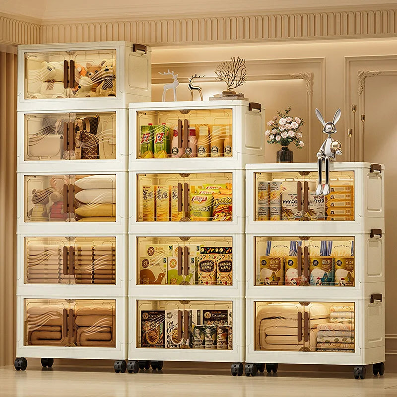 Clear-View Foldable Storage Box – Easy-Assemble Home Organizer