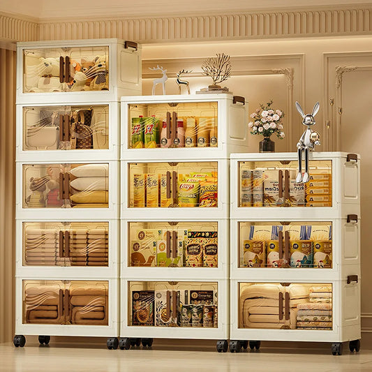Clear-View Foldable Storage Box – Easy-Assemble Home Organizer
