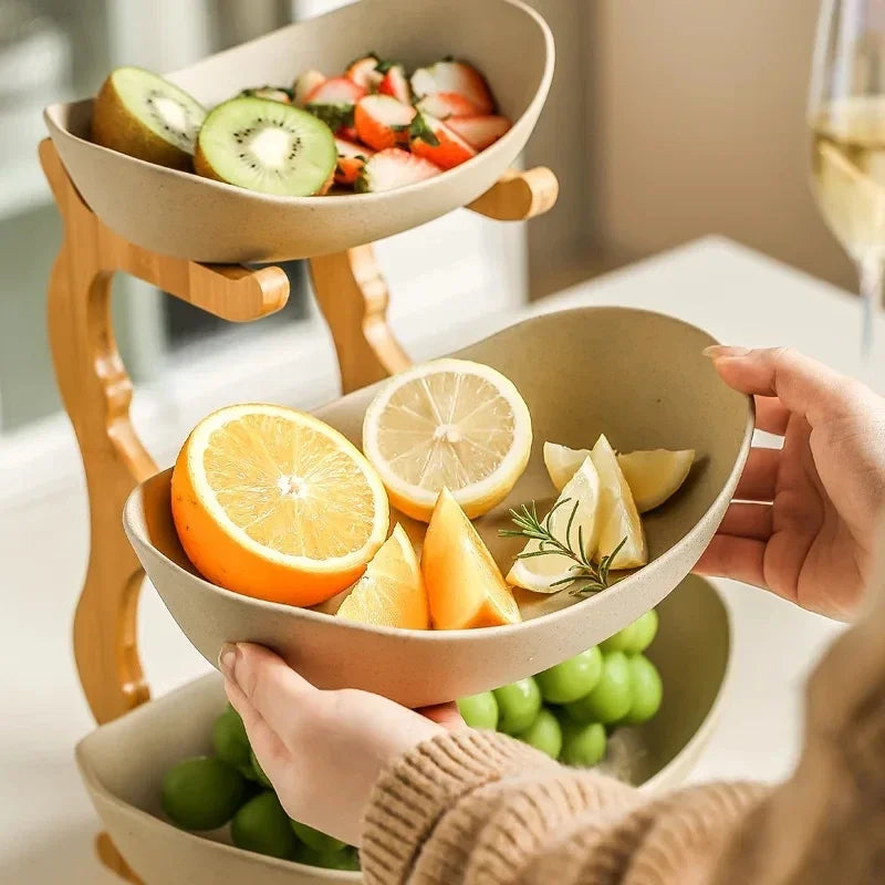 Modern 2/3-Tier Stackable Fruit & Snack Serving Stand