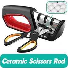 4-in-1 Kitchen Knife & Scissor Sharpener – Professional Diamond & Ceramic System