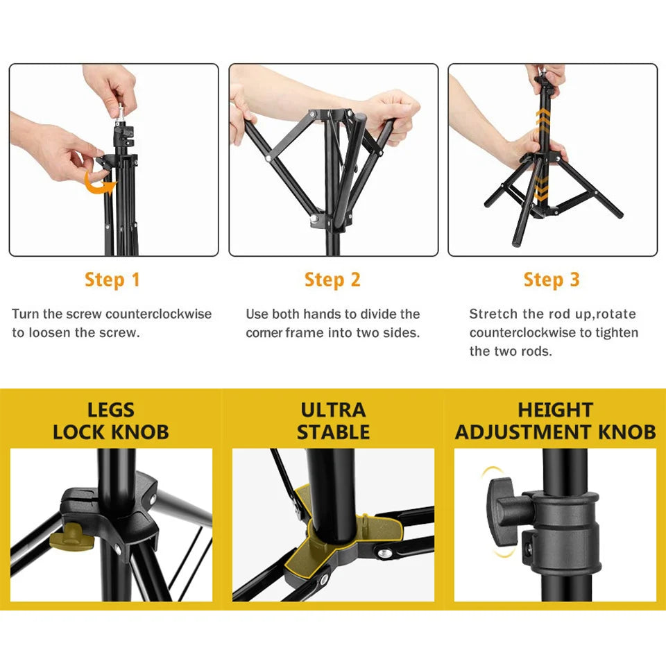 Studio-Grade Video Ring Light for YouTube, Streaming & Selfie