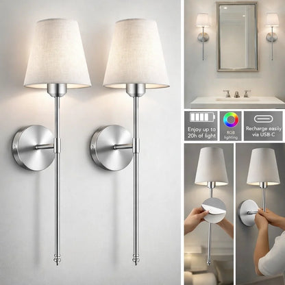 Rechargeable Wireless LED Wall Lamp – Remote Controlled Stick-On Light