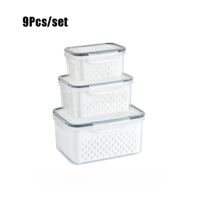 Fresh-Keeping Produce Containers – 9-Piece Kitchen Organizer Set