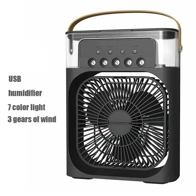 Multifunctional Desktop Air Conditioner Fan – 3-Speed Cooling & Humidifying