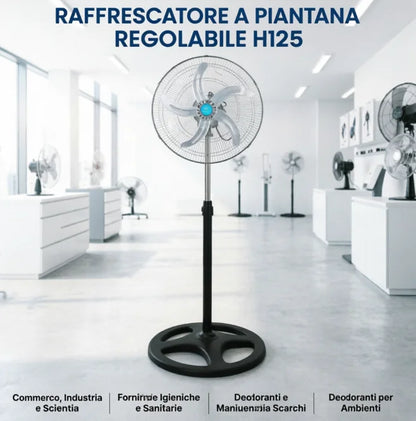 Adjustable Pedestal Standing Fan – 5-Blade Quiet Cooling with Remote