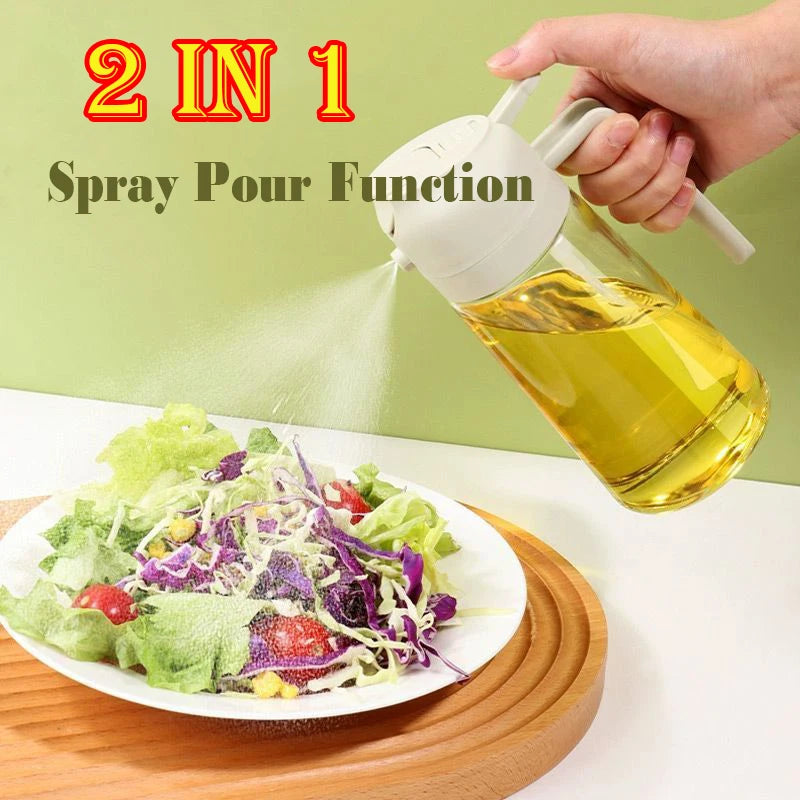 2-in-1 Kitchen Oil Spray & Pour Bottle – Multi-Purpose Oil Dispenser for Cooking & Air Frying