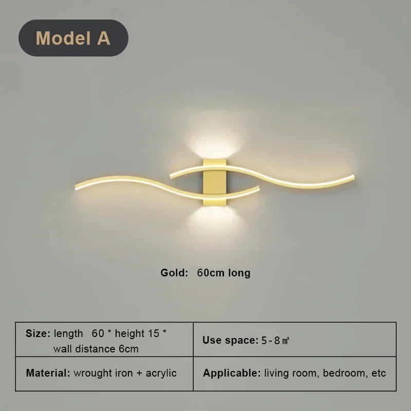 Modern LED Wall Light – Dimmable Aluminum Wall Lamp for Bedroom & Living Room