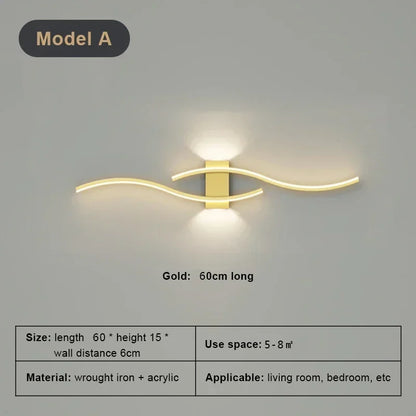 Modern LED Wall Light – Dimmable Aluminum Wall Lamp for Bedroom & Living Room