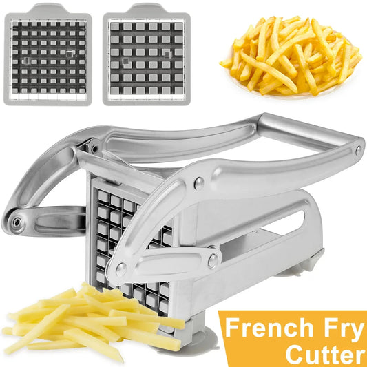 Professional Stainless Steel Potato Cutter – Manual French Fry Slicer & Vegetable Dicer