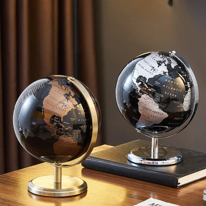 Retro World Globe – Decorative Desktop Map for Home Office & Educational Learning