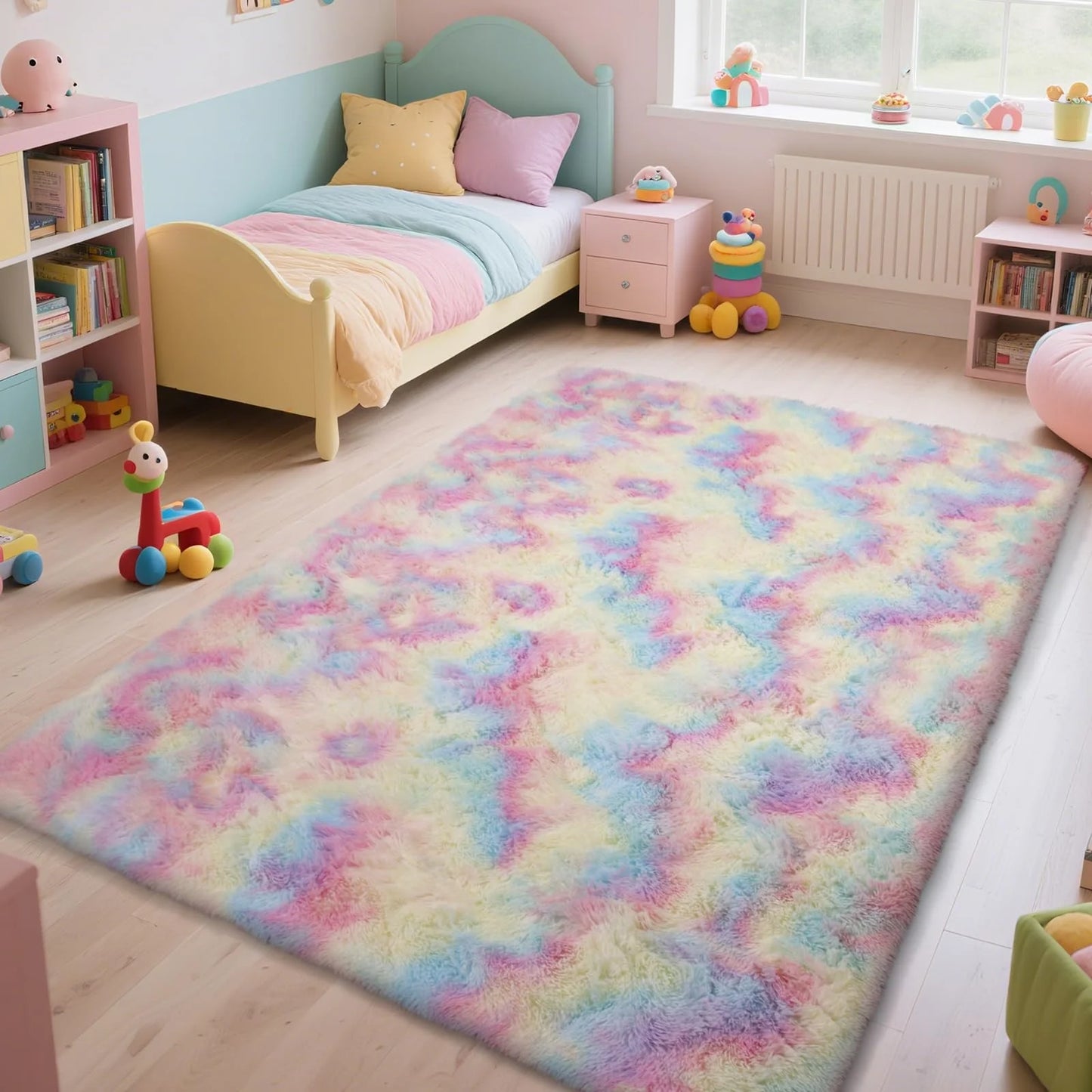 Ultra-Soft Plush Area Rug – Non-Slip Carpet for Bedroom & Living Room