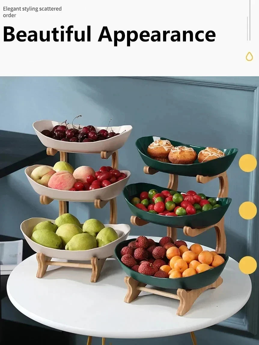 Modern 2/3-Tier Stackable Fruit & Snack Serving Stand