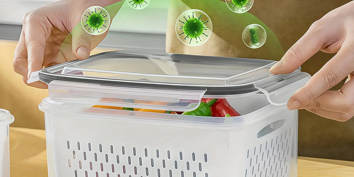 Fresh-Keeping Produce Containers – 9-Piece Kitchen Organizer Set