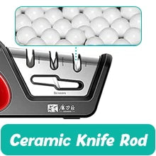 4-in-1 Kitchen Knife & Scissor Sharpener – Professional Diamond & Ceramic System