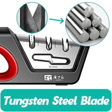 4-in-1 Kitchen Knife & Scissor Sharpener – Professional Diamond & Ceramic System