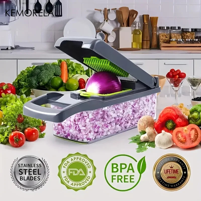 16-in-1 Multifunctional Vegetable Chopper – Slicer, Dicer & Grater